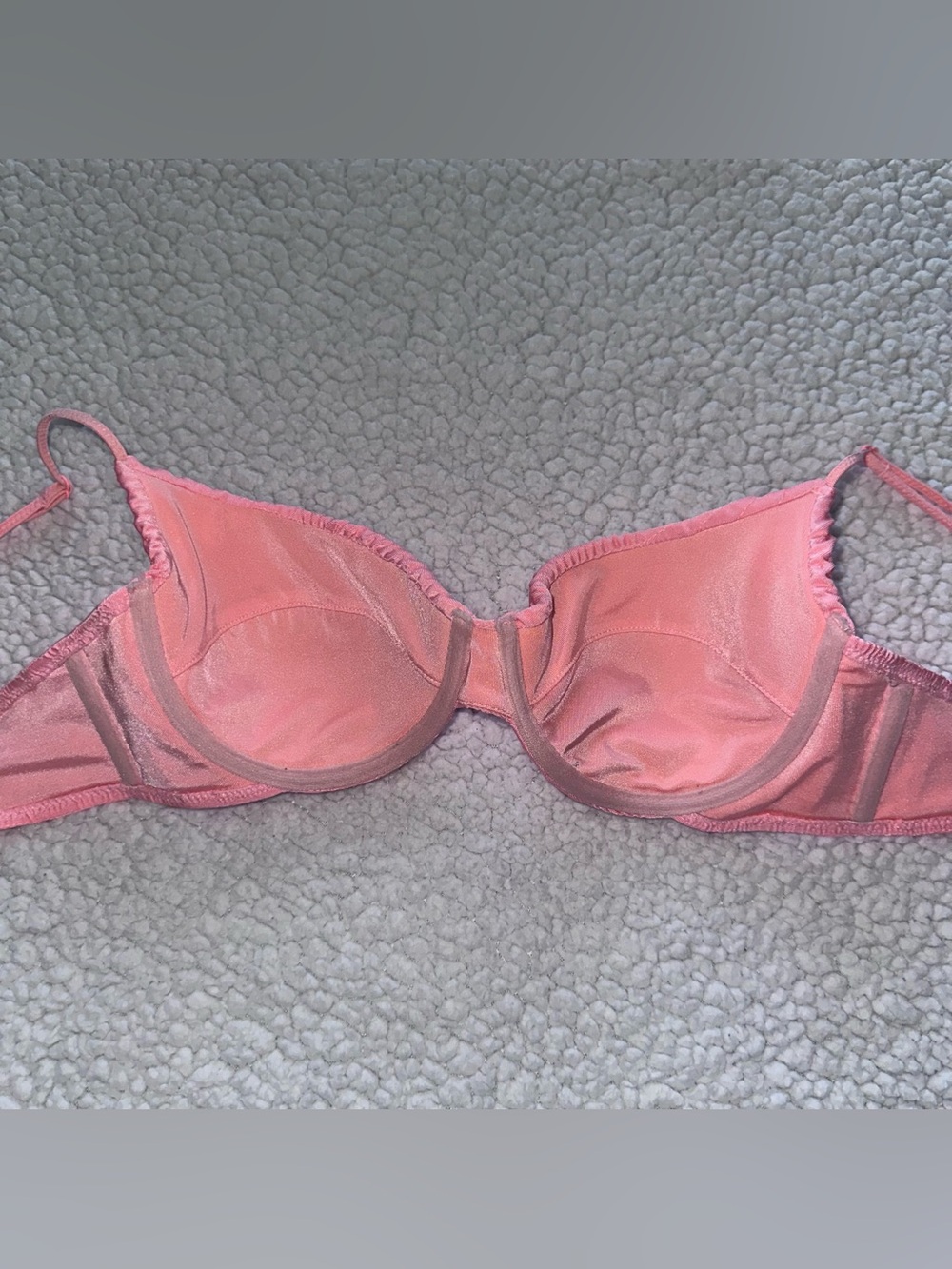 TRIANGL bikini set peach pink crinkle texture cheeky cut adjustable straps S - Picture 4 of 13